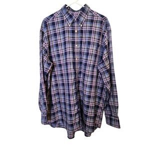 Hathaway no iron blue and purple dress shirt. Size XL.